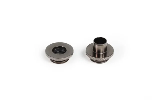 Alphacool ES double nipple plug-in Quick Disconnect G1/4 AG to G1/4 AG - Black Nickel