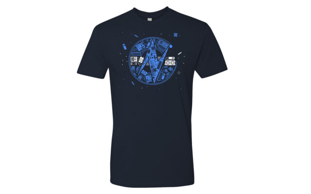 PC Component T-Shirt | Midnight Navy Blue, 100% Cotton, Large