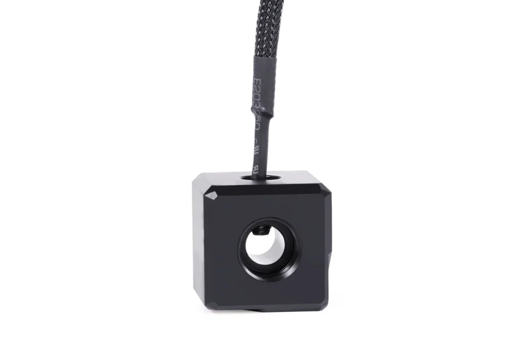 Alphacool Inline Temperature Sensor - Sleeved Acetal Cube - Image 2