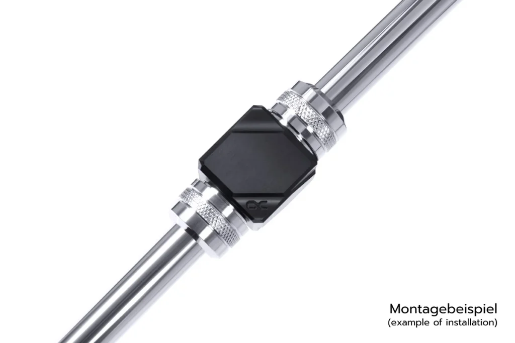 Alphacool Inline Temperature Sensor - Sleeved Acetal Cube - Image 3
