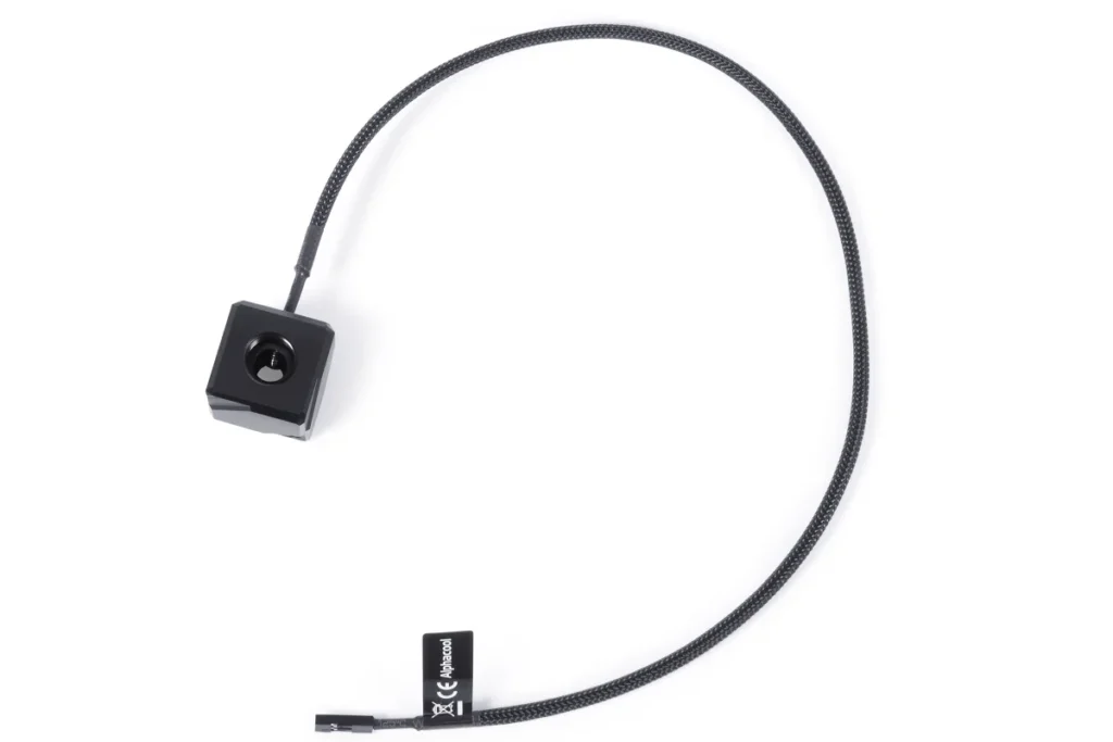 Alphacool Inline Temperature Sensor - Sleeved Acetal Cube - Image 4