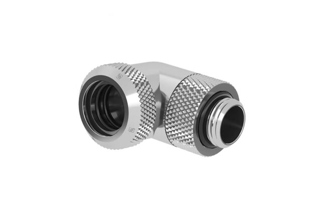 Barrow Hard Tube 90-degree Rotary Fitting 14mm – Chrome