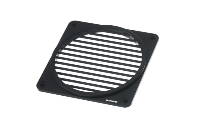 Slotted Aluminum 120mm Fan Cover - Black